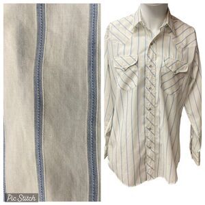 Rudduck Men's‎ Pearl Snap Long Sleeve Button Down Shirt Vintage Sz 16x33 Western